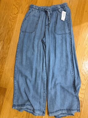 Splendid Light Blue Elastic Waist Denim Pants